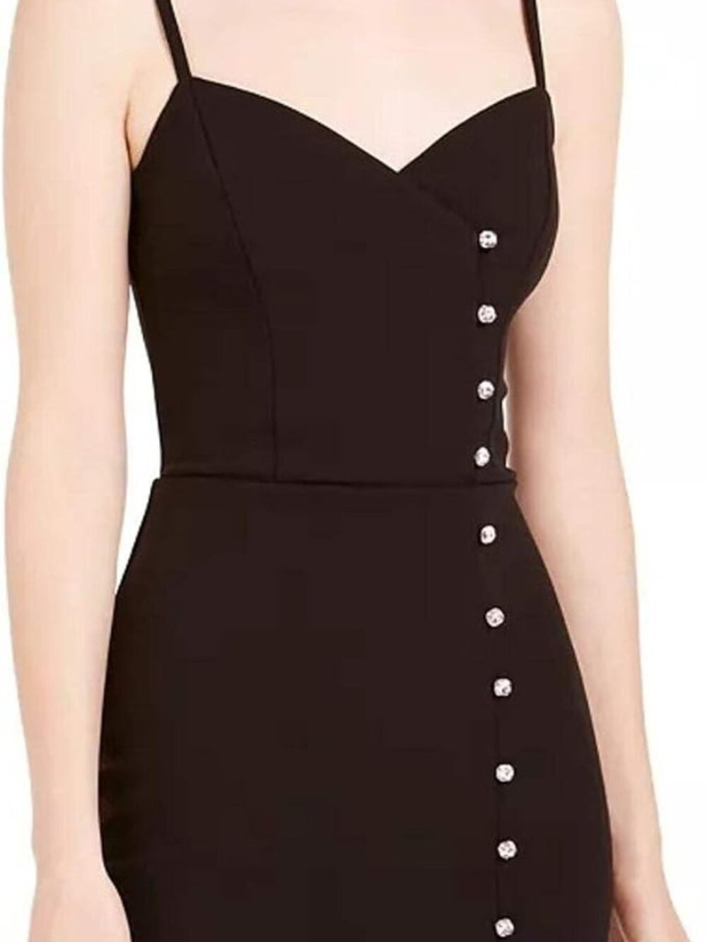 Trixxi Womens Emellished V-Neck Tank Dress Black 13